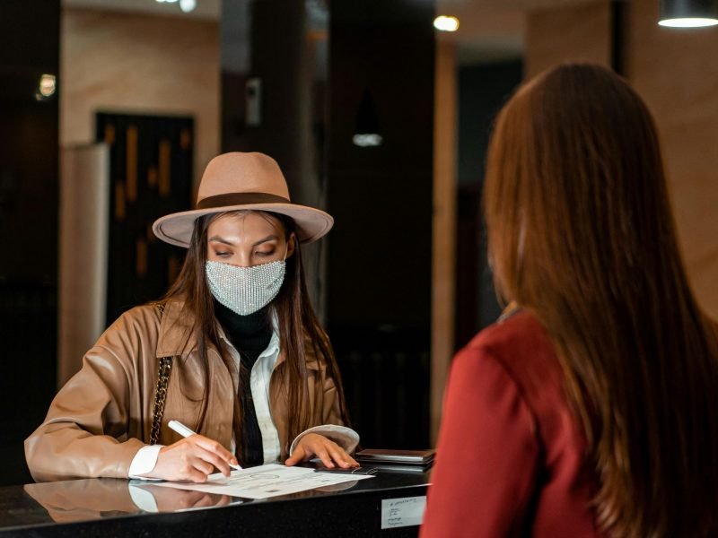 hospitality advisor checking in to a hotel